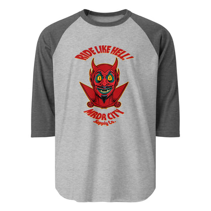 MCSC Funhouse Devil 3/4 sleeve raglan shirt