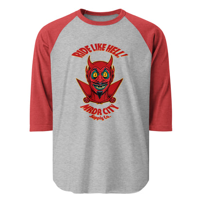 MCSC Funhouse Devil 3/4 sleeve raglan shirt