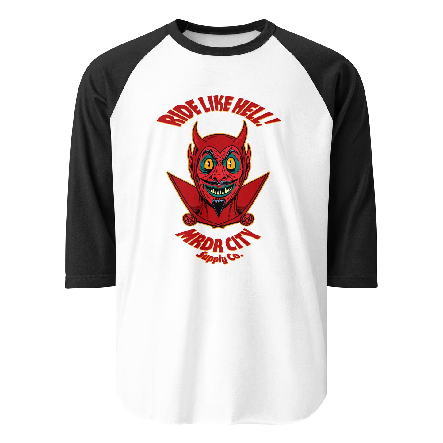 MCSC Funhouse Devil 3/4 sleeve raglan shirt