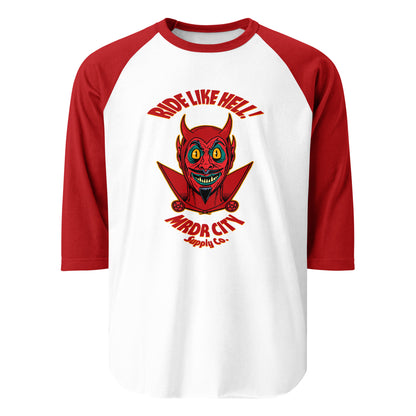 MCSC Funhouse Devil 3/4 sleeve raglan shirt